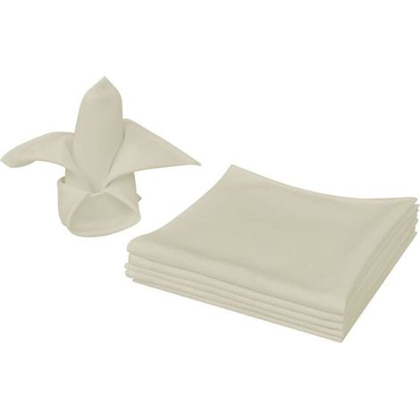 10 serviettes beiges, 50x50 cm (1/5)