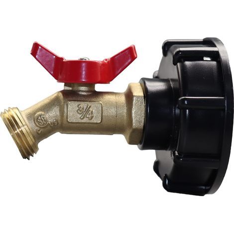 IBC-Wassertankadapter, Wasserhahnwerkzeug mit Kugelhahn für Gartenschlauchanschluss (1) (1/5)