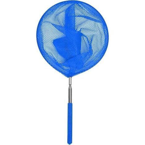 Filet d'épuisette télescopique pour piscine Filet de nettoyage en acier inoxydable Épuisette télescopique pour bassin avec poteau télescopique pour femmes, hommes et (1/5)