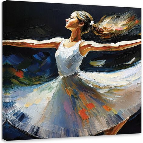 Tableau déco Danse de la femme ballerine 60x60 (1/5)