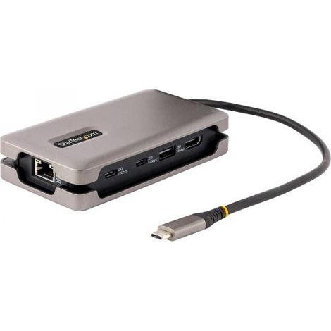 StarTech.com Adattatore Multiporta USB-C - Docking Station USB Type-C 3.2 Gen2 10Gbps con Uscita Video HDMI 2.0b 4K 60Hz, Hub USB (2xUSB-C, 1xUSB-A), PD 100W Pass-Through - Mini Dock da Viaggio con Ca (1/4)