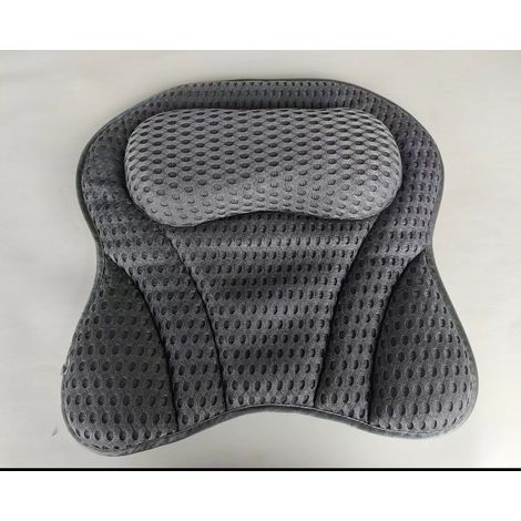 Filiyano-Tapis de douche antidérapant gris avec 6 ventouses et technologie 4D Air Mesh, idéal pour les bains à remous et les massages spa. (1/5)