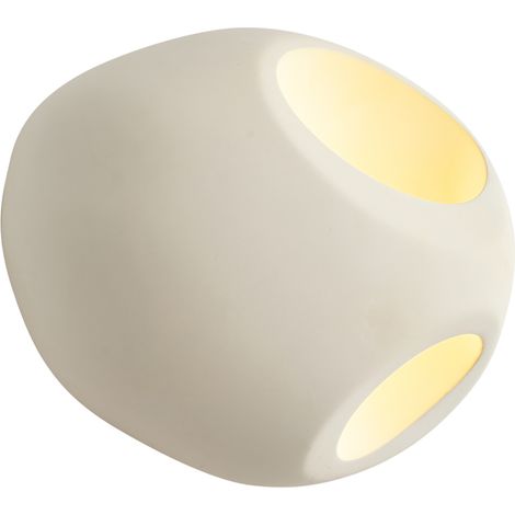 QAZQA Japandi Wall Lamp Cream Round 28cm - Pietra (1/5)