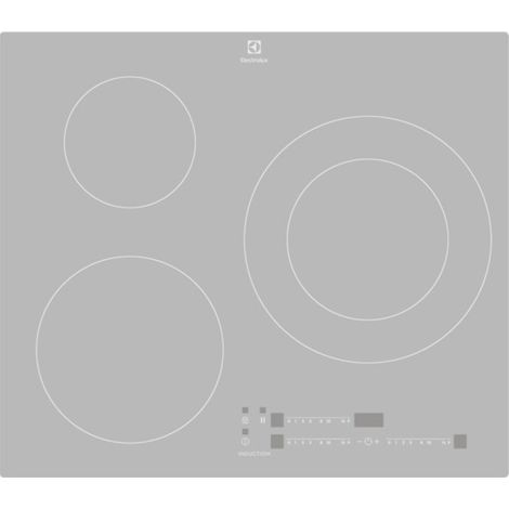 Electrolux – Plaque induction 3 foyers – Puissance 5200 W – Double zone modulable – Dimensions 59x52 cm – Vitrocéramique résistante aux rayures - DIT60342CS
