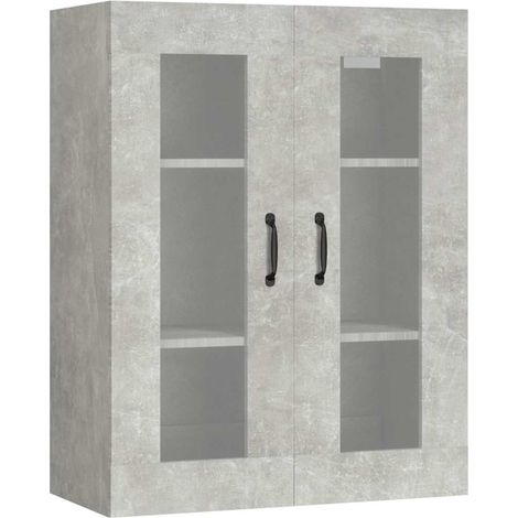 Maison Exclusive - Armadietto Pensile a Parete Grigio Cemento 69,5x34x90 cm