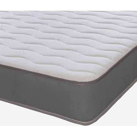 eXtreme Comfort Ltd Cooltouch Essentials Grey Border Memory Foam and Spring Mattress, 2ft6 by 5ft9 Shorty Small Single (1/5)