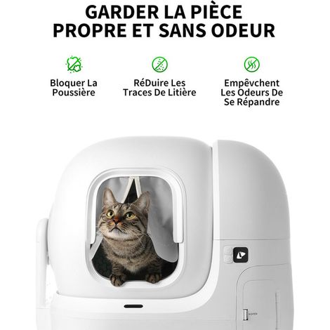 Rideau de Porte Magnétique Anti-Odeur pour Maison de Toilette Autonettoyante pour Chat