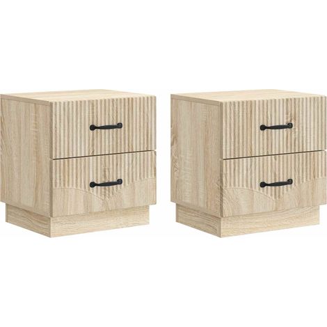 vidaXL  Bedside Cabinet  2 pcs Sonoma Oak 43 x 34.5 x 44.5 cm