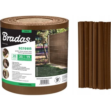 Zaunband 19cmx35m braun Zaun- Palisadenband Sichtschutz Lärmschutz BRADAS 0278 (1/5)