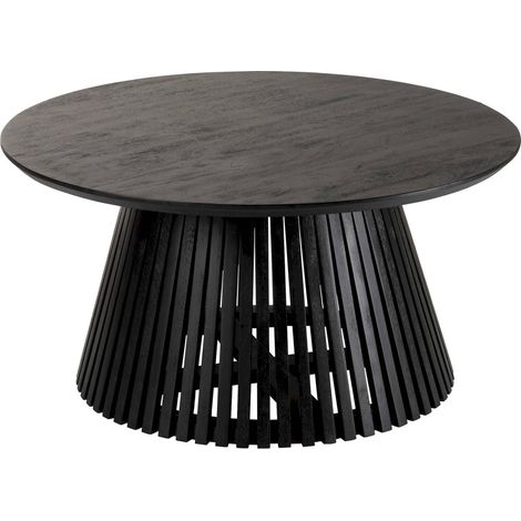 Table basse en bois noir élégance contemporaine salon - noir bois de manguier (1/5)