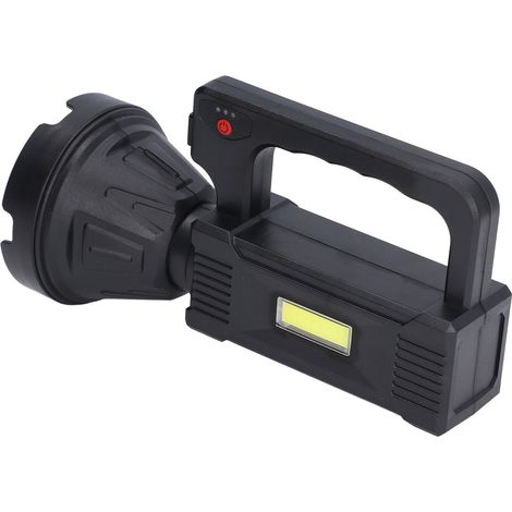 Lampe torche projecteur rechargeable USB, double source lumineuse, indicateur de batterie intelligent, mode de clignotement multiple. (1/5)