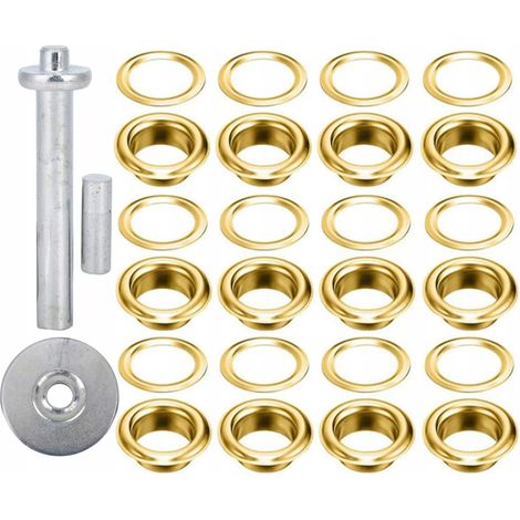 Kit di occhielli per telo impermeabile con punzone per occhielli occhielli per banner 14mm chiusure a pressione 33 pezzi (1/3)