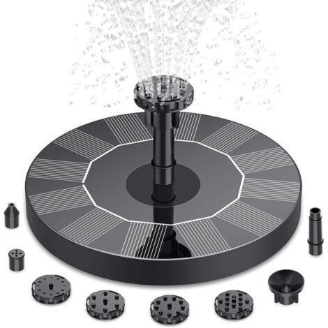 Fontaine Solaire Extrieur Flottante Pompe Solaire d\\'tang 6 Buses, Fontaine Solaire pour Jardins, Bains d\\'oiseaux, Etangs (1/5)