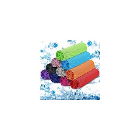 Lot de 10 Serviettes Rafraîchissantes en Microfibre pour Cou et Visage - Idéales pour Yoga et Activités Sportives -KZQ (1/5)