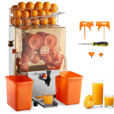 Presse Agrumes Pro Extracteur de Jus Électrique 120 W avec Robinet, Pour Bar à Jus Restaurant Supermarché Primeur, Presse Orange Commercial, Rendement Élevé de 20 Oranges/min, Avec Bac à Écorces (1/5)