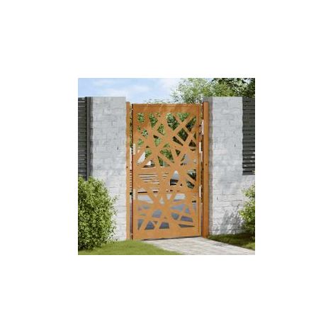 Porte de jardin acier résistant aux intempéries design lumière (1/5)