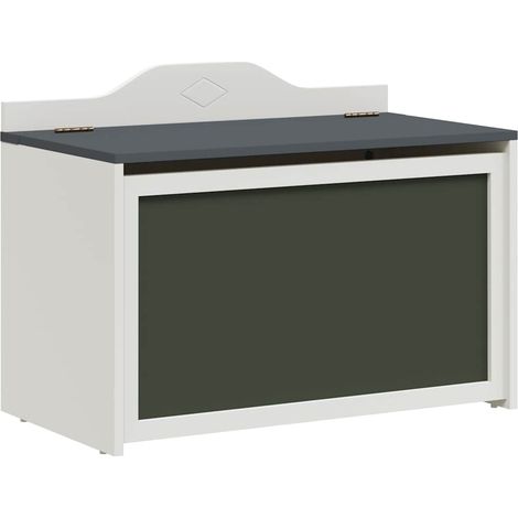Box with Storage Grey and white 73 x 33 x 55 cm Engineered wood vidaXL (1/5)