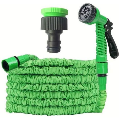 Tuyau darrosage flexible tuyau darrosage flexible et extensible 15 m tuyau darrosage pour pistolet couleurs multiples (1/5)