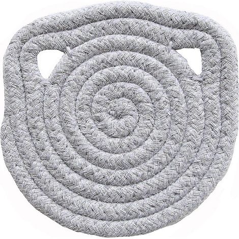 Sets de table mignons en tricot à motifs d'oreilles de chat, antidérapants, résistants à la chaleur et compatibles avec les tables à manger. (1/5)