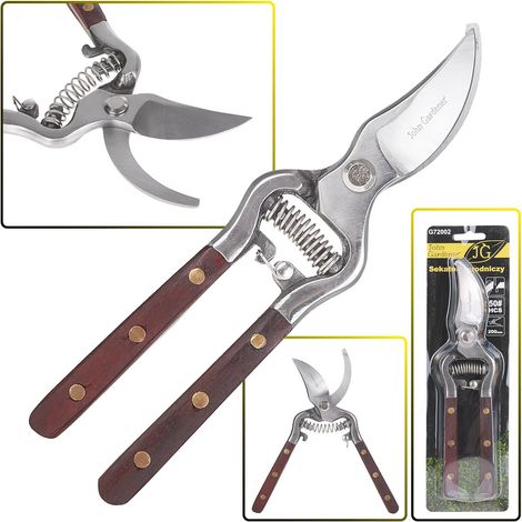 Gartenschere 200 mm Profi mit Holzgriff (6/60) (1/5)