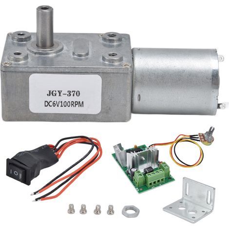 6V DC Turbo-Schneckengetriebemotor Mini-Elektro-Drehzahlreduzierungsmotor mit Steuerung JGY3706V100RPM (1/5)
