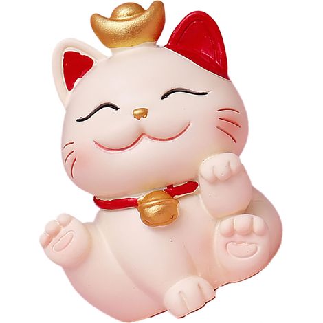 Ornement Chat Porte-Bonheur en Résine Synthétique, Statue de Chat Fortune, Décoration pour Salon, SJ0001 1 (1/5)