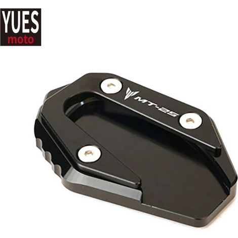(Noir) Accessoires moto : Béquille latérale CNC, extension et support compatibles avec YAMAHA MT-25 MT25 MT 25 2014-2019 maxpower (1/4)