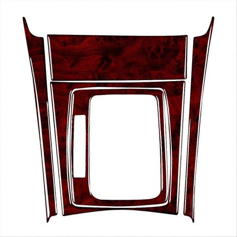 Kit de cubierta del panel de la palanca de cambios con vetas de madera roja para (1/5)