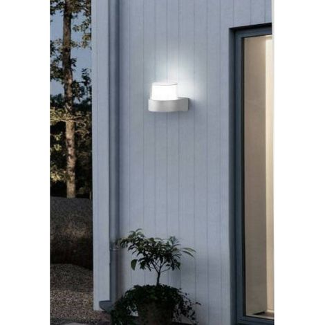 TrAdE Shop Traesio - Applique Moderna A Led Grigio Esterno Da Parete 7 W Luce 6500k 3000k 4000k Es57 - -Bianco Freddo -