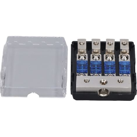 Distributeur de puissance 60A 1 entrée 4 sorties, porte-fusible audio pour voiture, camping-car, système solaire (1/5)