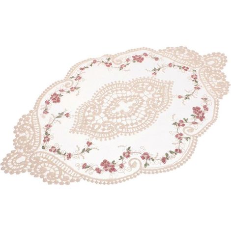 1 napperon brodé en dentelle ajourée, décoration de table créative (1/5)