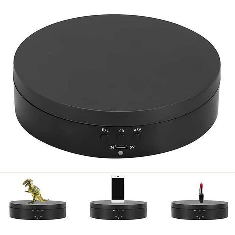 Elektrischer 360°-Drehteller, elektrischer Präsentationsständer, drei Geschwindigkeitsstufen, einstellbarer Winkel, intelligentes Laden, drehbarer Fotoständer, Drehteller 1 (1/5)