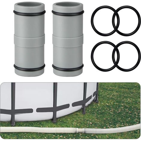 Set mit 2 Poolschlauchadaptern, 32 mm, robuster Vakuumpumpenschlauch, 32-mm-Poolschlauchverbinder, für Aufstellpools und Poolfilterpumpen (1/5)