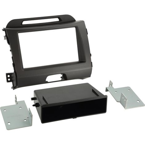 Support Autoradio compatible avec Kia Sportage 10-15 - gris fonce