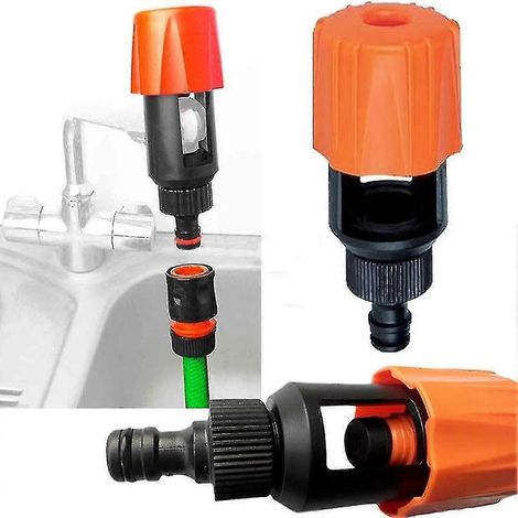 Raccord de tuyau d'arrosage 2024 pour robinet de cuisine, adaptateur universel pour robinet/tuyau flexible, assemblage de tuyau de robinet flexible 4,5 x 2 x 2 pouces (1/4)