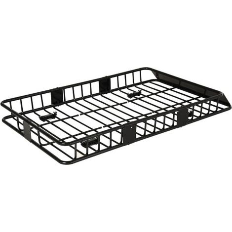 Cestino portapacchi da tetto per auto, lunghezza regolabile, portapacchi universale, cestino portabagagli in metallo, nero, 162x99x16 cm (disponibile sul sito) (1/5)