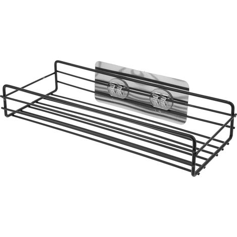 Étagère de rangement métallique sans clous pour salle bain et cuisine, murale résistante à (1/5)