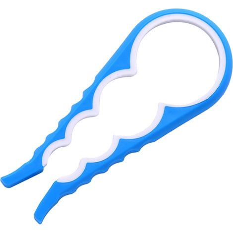 Lot multifonctionnel d'ouvre-boîtes et bouteilles en silicone antidérapant, outil de cuisine pour bocaux, facile à saisir, pack de 2 (1/5)