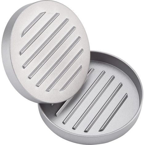 Presse à hamburger manuelle en alliage d'aluminium de qualité alimentaire, avec revêtement antiadhésif. Moule à hamburgers. (1/5)