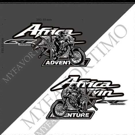 Autocollant pour sacoches latérales arrière de moto, valise en aluminium pour Honda Africa Twin CRF1000L Adventure Sports (370 mm) 21 (1/5)