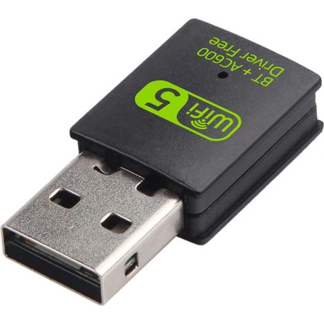 Antenne WiFi USB AC600Mbps Adaptador Rouge WiFi Dual Band 2.4G/5GHz Récepteur WiFi pour PC Sobremesa (1/5)