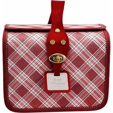 L'Arcolaio Bauletto Rettangolare Medio Vintage Red 21,8X15,7X17 Cm