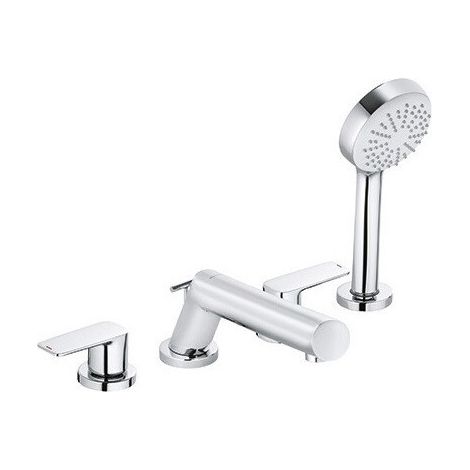 Pure & style con miscelatore vasca-doccia e doccetta a 4 fori