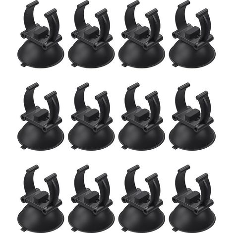 Ventouses pour chauffage d'aquarium, tubes de 2,8 cm pour lampes chauffantes (ne convient pas aux tubes d'air comprimé), lot de 12. (1/5)