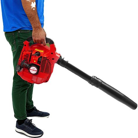 Souffleur de feuilles à essence portatif, moteur 2 temps de 25,4 cc, 7000 tr/min, débit d'air 0,13 m³/s, grand réservoir de carburant, tuyau de soufflage détachable (1/5)