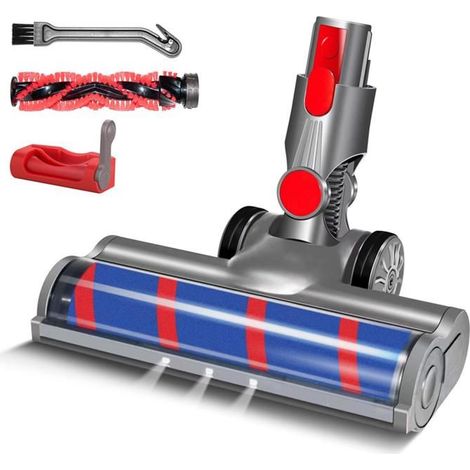 Testina motore spazzola per pavimenti a rullo morbido/duro per aspirapolvere Dyson V7 V8 V10 V11 V15 con faro a LED e blocco grilletto (1/4)