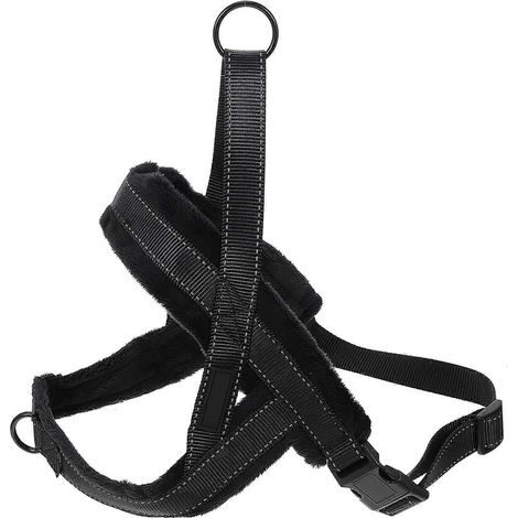 Arnés de nailon cómodo para perros, chaleco para mascotas, 1 unidad, color negro. (1/5)