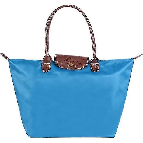 Sac bandoulière femme Le Pliage, grand sac cabas en nylon, sac à main femme - Moyen - Bleu-Medium