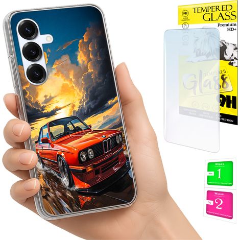 Custodia per Samsung Galaxy S25 FE, cover fotografica, cover posteriore + vetro 9H (1/5)