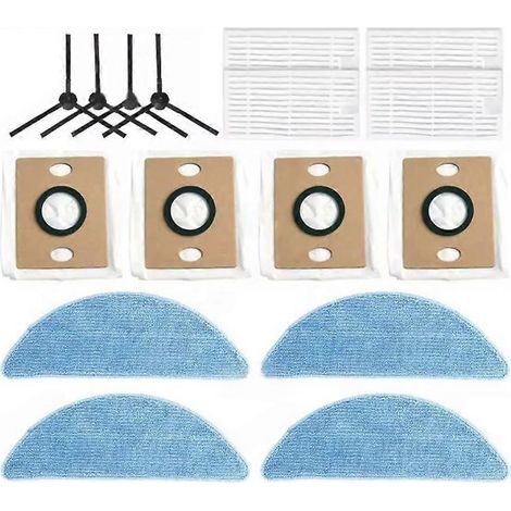 16 pièces de rechange pour aspirateur iLife G9 / G9 Pro / V9 / V9 Pro / A12 Pro : brosse latérale, sac à poussière, filtre et chiffon de nettoyage. (1/5)